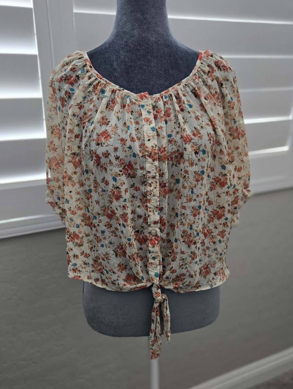 Poetry Sheer Floral Crop Top
